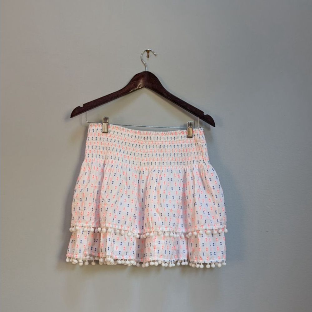 Lilly Pulitzer Ethenia White Blue Orange Patterned Mini Skirt - Small - Picture 2 of 9